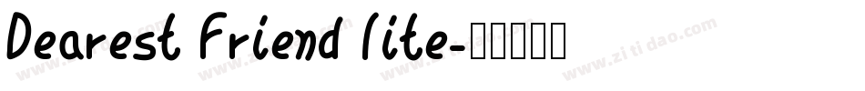 Dearest Friend lite字体转换